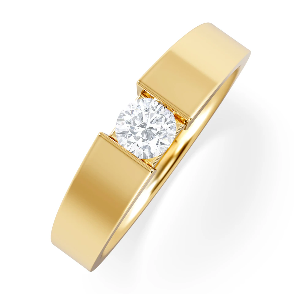Jessica 0.25ct Round Cut Lab Diamond Solitaire Engagement Ring in 18K Gold Vermeil