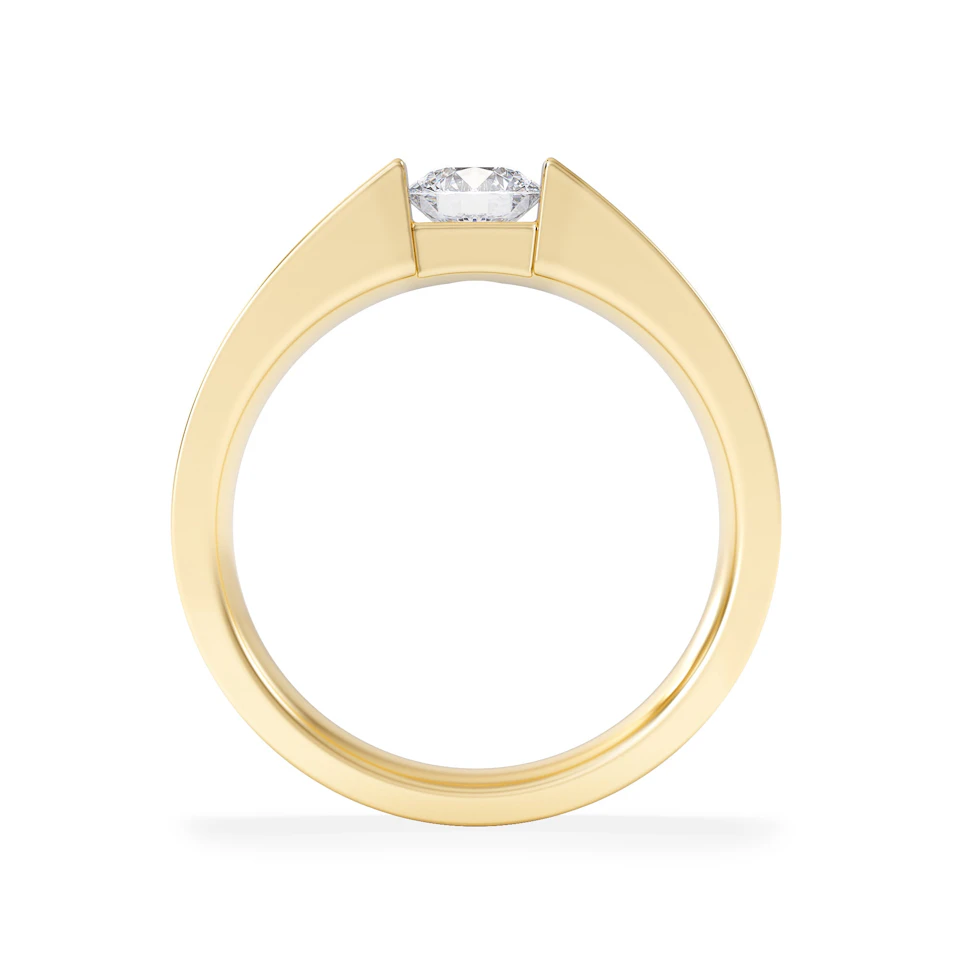 Jessica 0.50ct Round Cut Lab Diamond Solitaire Engagement Ring in 18K Gold Vermeil