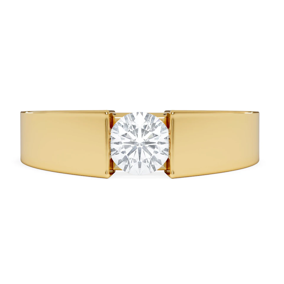 Jessica 0.50ct Round Cut Lab Diamond Solitaire Engagement Ring in 18K Gold Vermeil