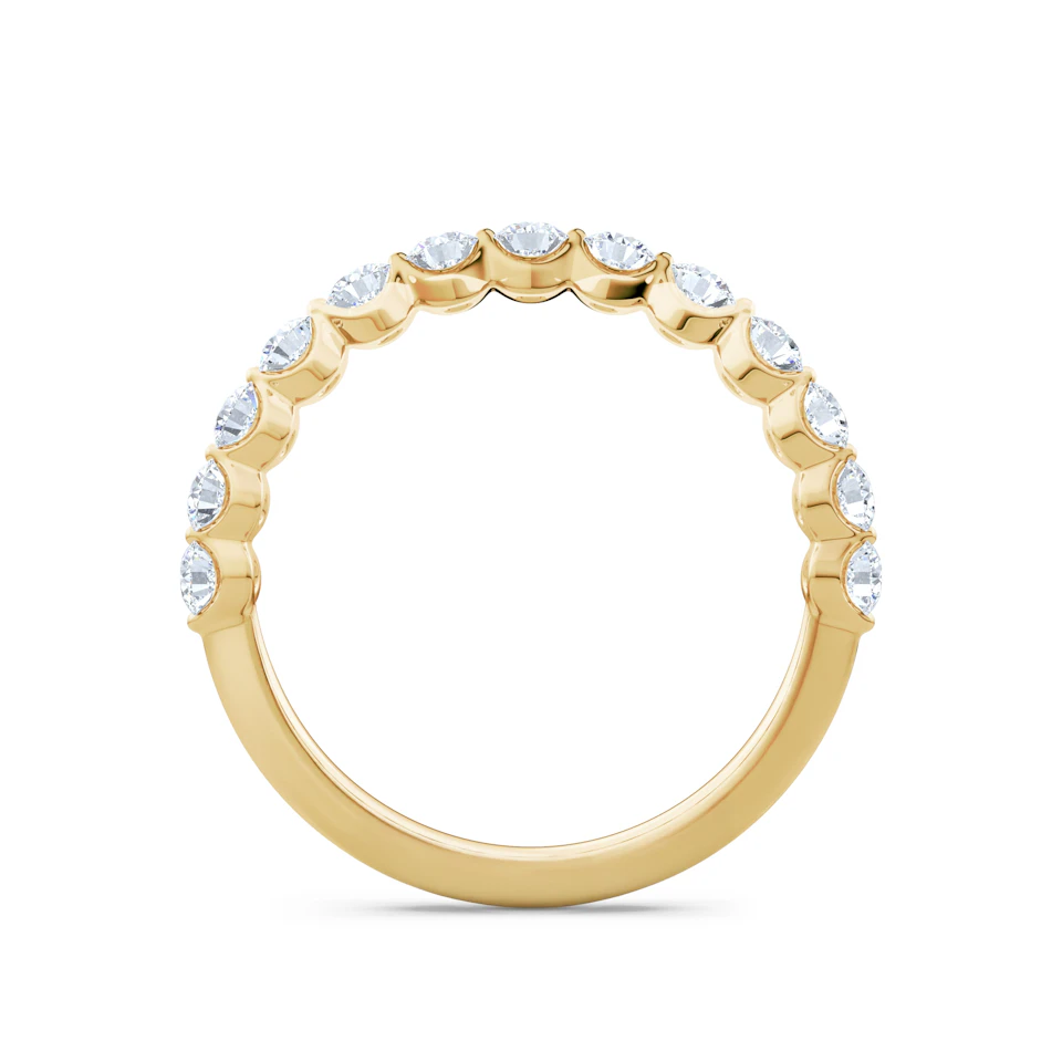 Mira 0.50ct Lab Diamond Half Eternity Ring in 18K Gold Vermeil