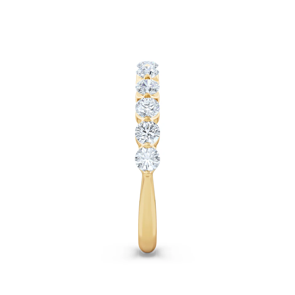 Mira 0.50ct Lab Diamond Half Eternity Ring in 18K Gold Vermeil
