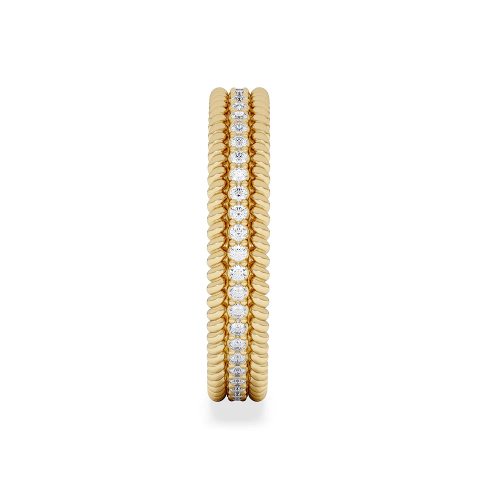 Woven 0.25ct Lab Diamond Eternity Ring in 18K Gold Vermeil