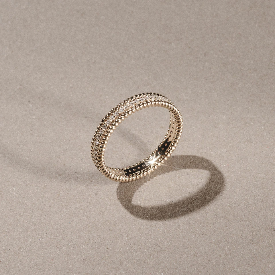 Woven 0.25ct Lab Diamond Eternity Ring in 18K Gold Vermeil