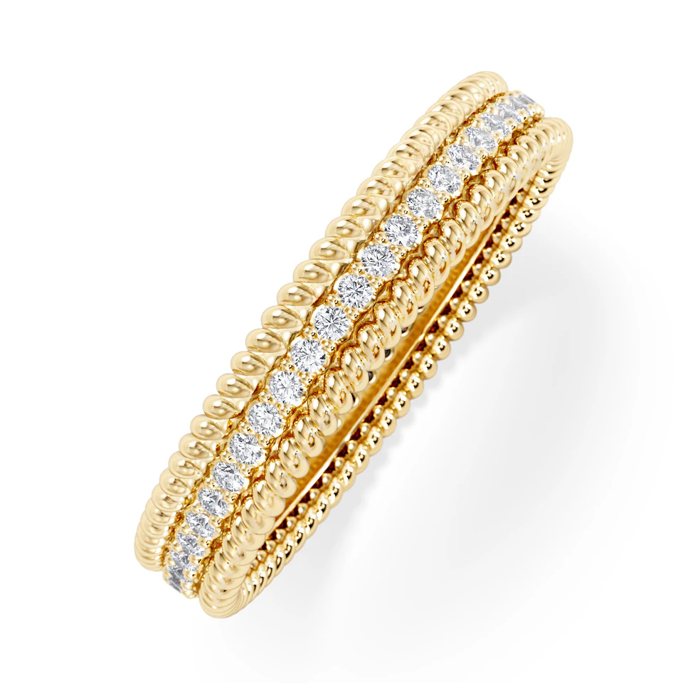 Woven 0.25ct Lab Diamond Eternity Ring in 18K Gold Vermeil