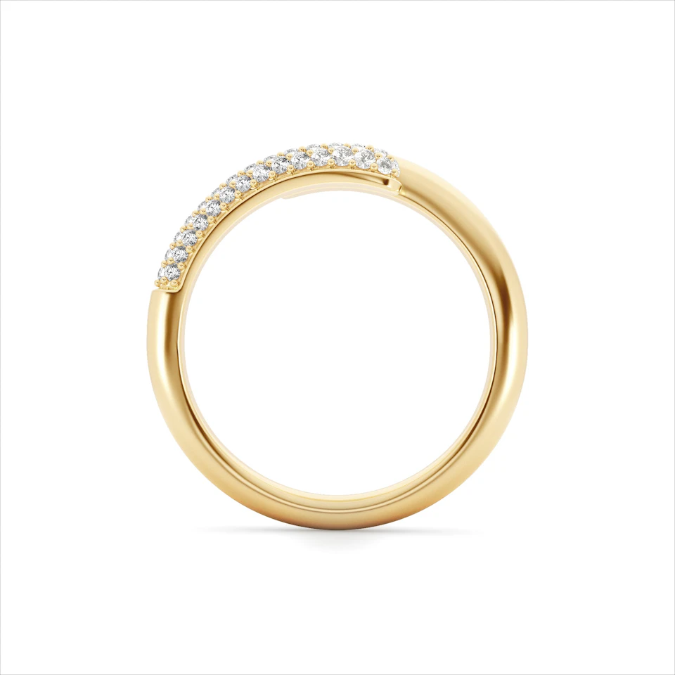 0.15ct Lab Diamond Pavé Wrap Ring in 18K Gold Vermeil