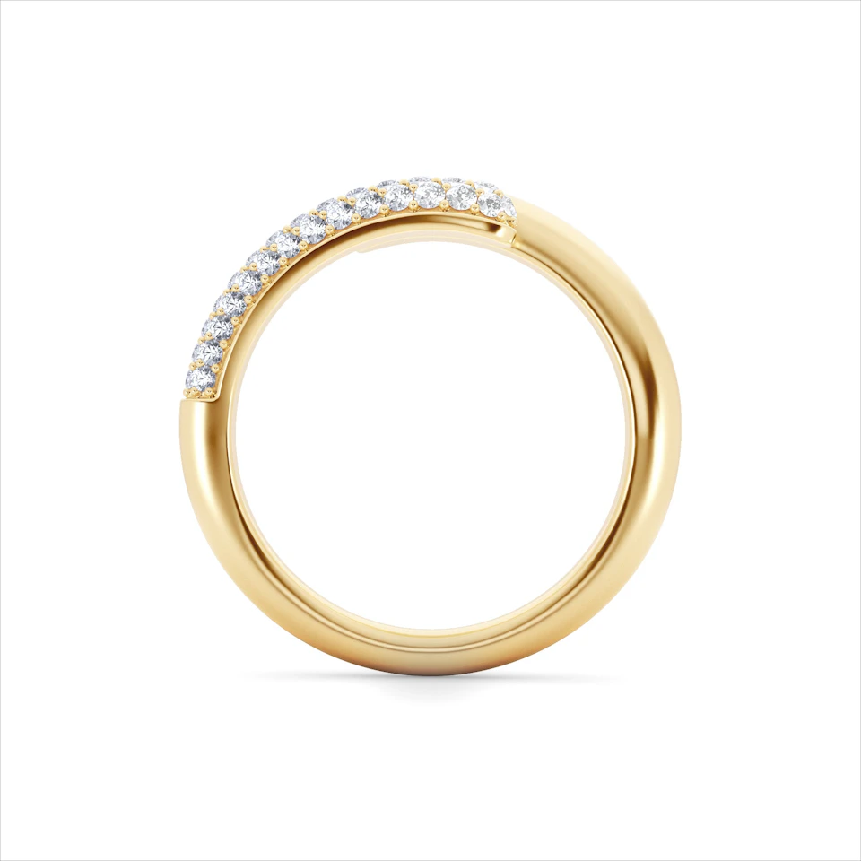 0.30ct Lab Diamond Pavé Wrap Ring in 18K Gold Vermeil