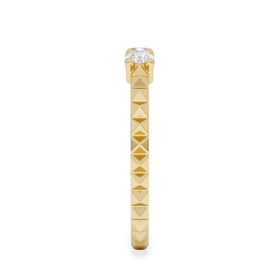 Era 0.33ct Round Cut Lab Diamond 3 Stone Ring in 18K Gold Vermeil