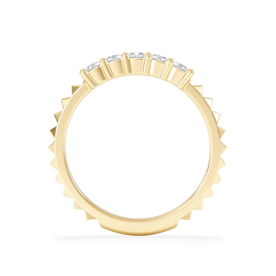 Era 0.34ct Round Cut Lab Diamond 5 Stone Ring in 18K Gold Vermeil