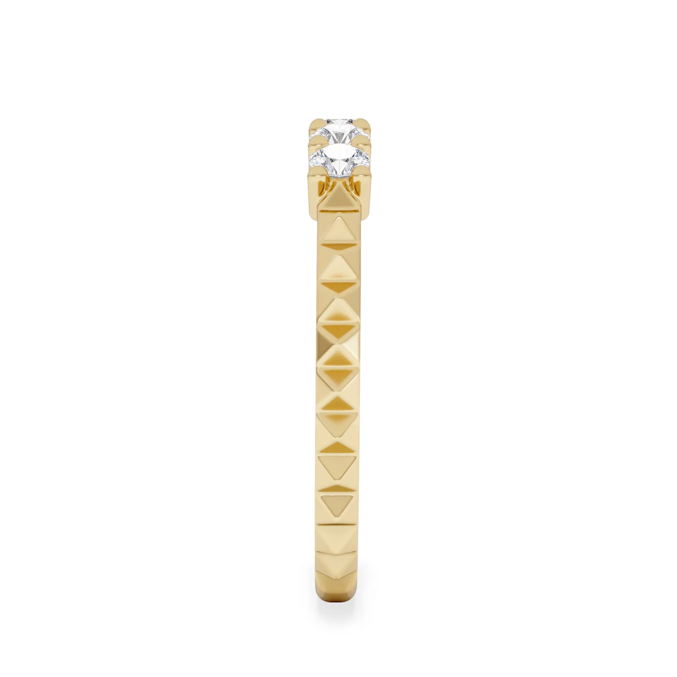 Era 0.34ct Round Cut Lab Diamond 5 Stone Ring in 18K Gold Vermeil