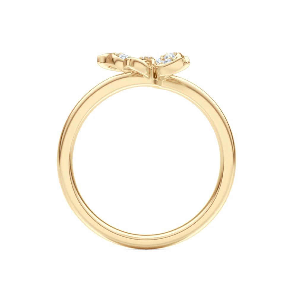 Papillon 0.19ct Lab Diamond Ring in 18K Gold Vermeil