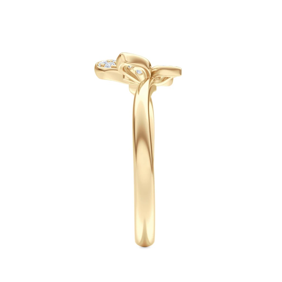 Papillon 0.19ct Lab Diamond Ring in 18K Gold Vermeil