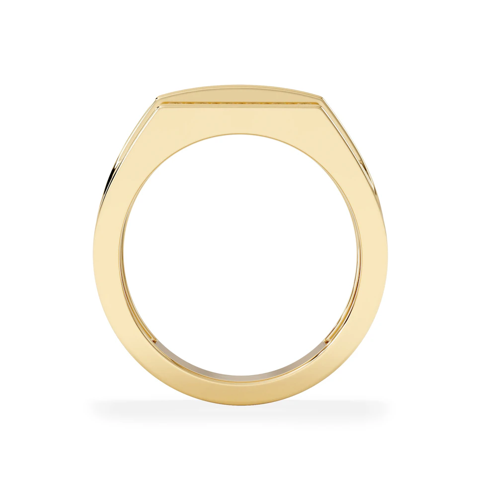 Men's 1.05ct Lab Diamond Pave Encrusted Ring in 18K Gold Vermeil