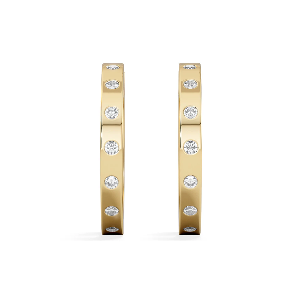 Élan 0.15ct Lab Diamond Hoop Earrings in 18K Gold Vermeil