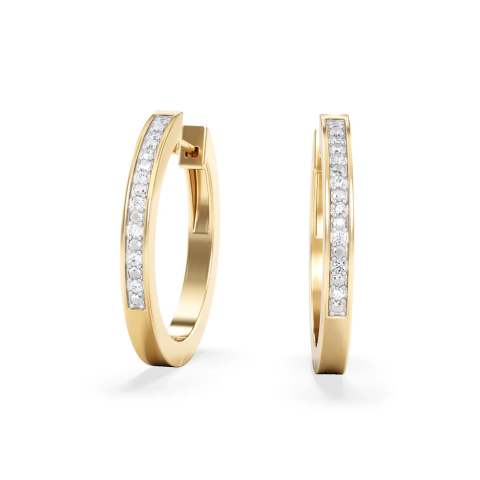 Lyra 0.16ct Lab Diamond Hoop Earrings in 18K Gold Vermeil