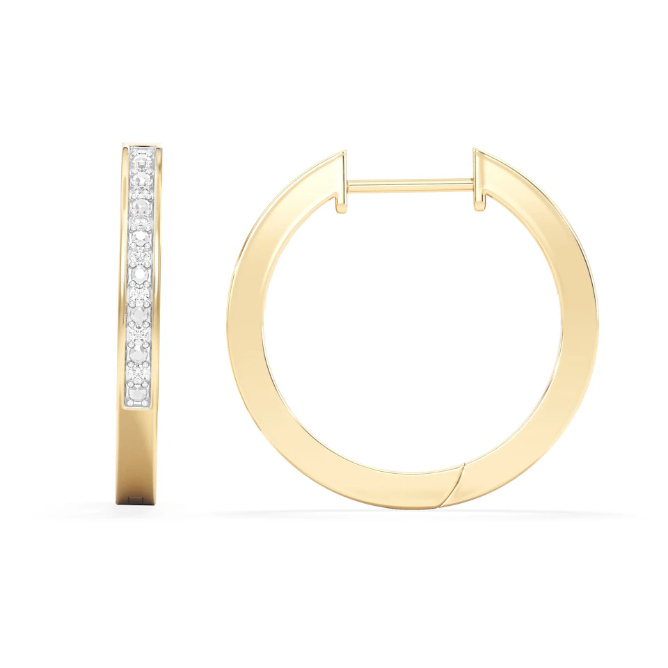 Lyra 0.16ct Lab Diamond Hoop Earrings in 18K Gold Vermeil