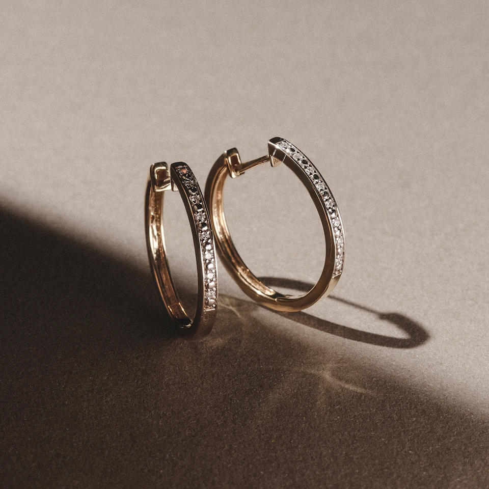 Lyra 0.16ct Lab Diamond Hoop Earrings in 18K Gold Vermeil