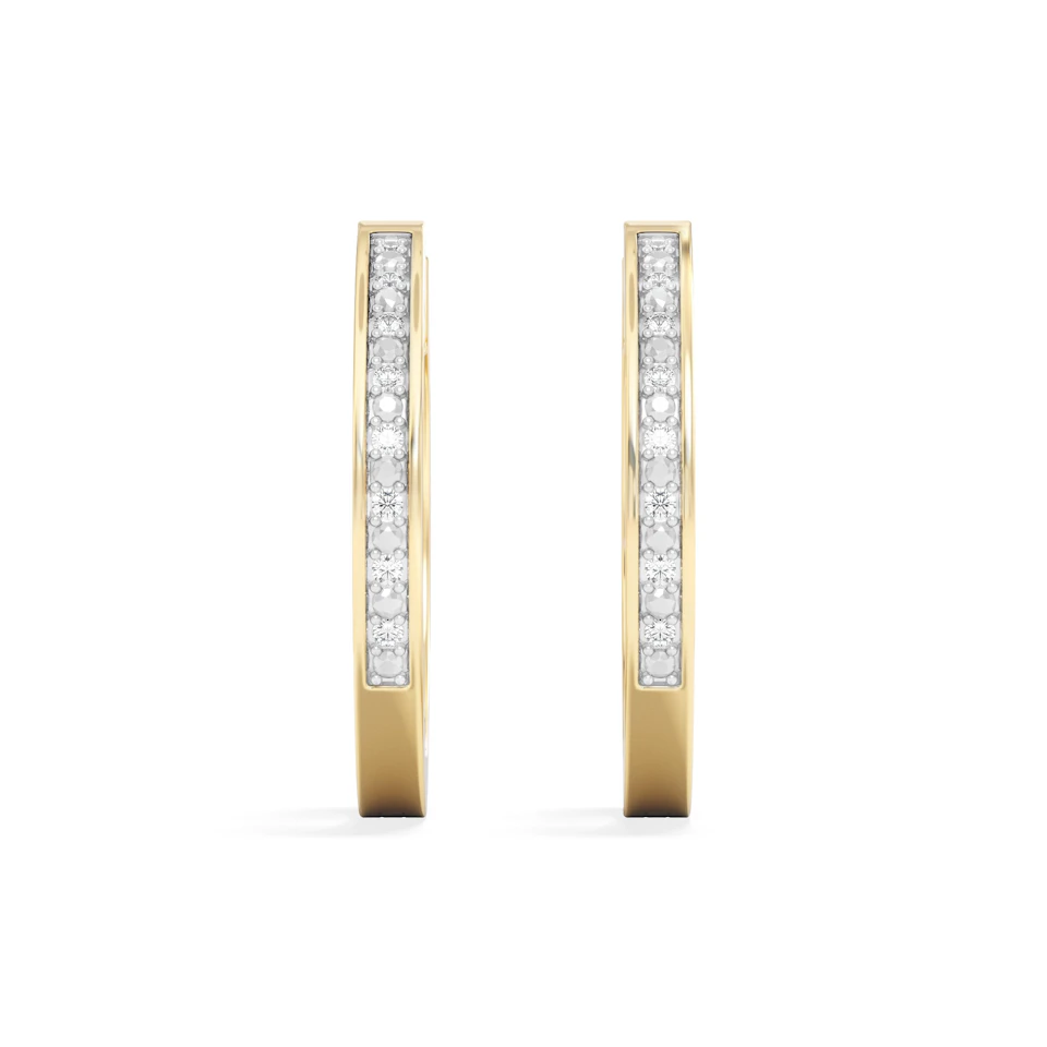 Lyra 0.16ct Lab Diamond Hoop Earrings in 18K Gold Vermeil