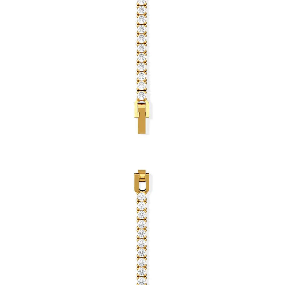 1.5ct Lab Diamond Tennis Bracelet Claw Set in 18K Gold Vermeil