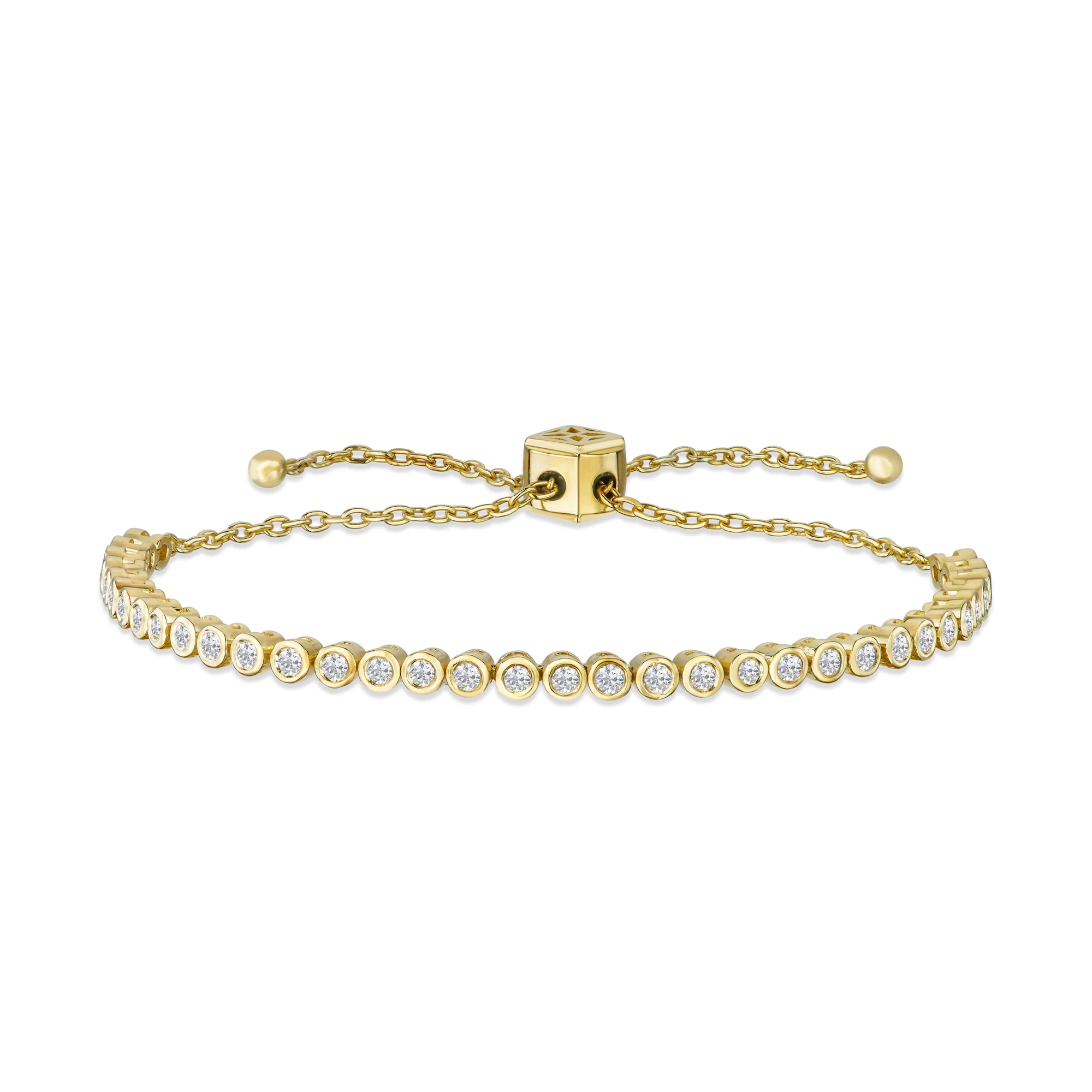 Lab Diamond Bezel Rubover Tennis Bracelet Tennis Bracelet 0.50ct in 18K Gold Vermeil