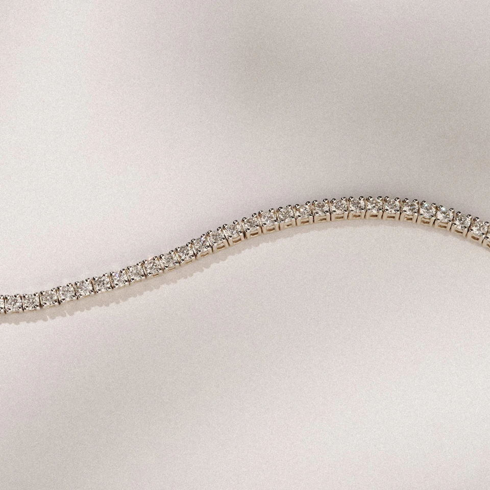 Lab Diamond Tennis Bracelet 3.00ct in 18K Gold Vermeil