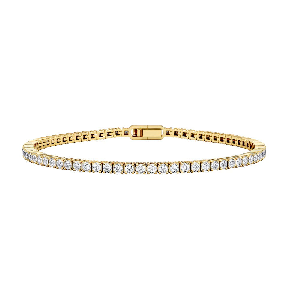 Lab Diamond Tennis Bracelet 3.00ct in 18K Gold Vermeil
