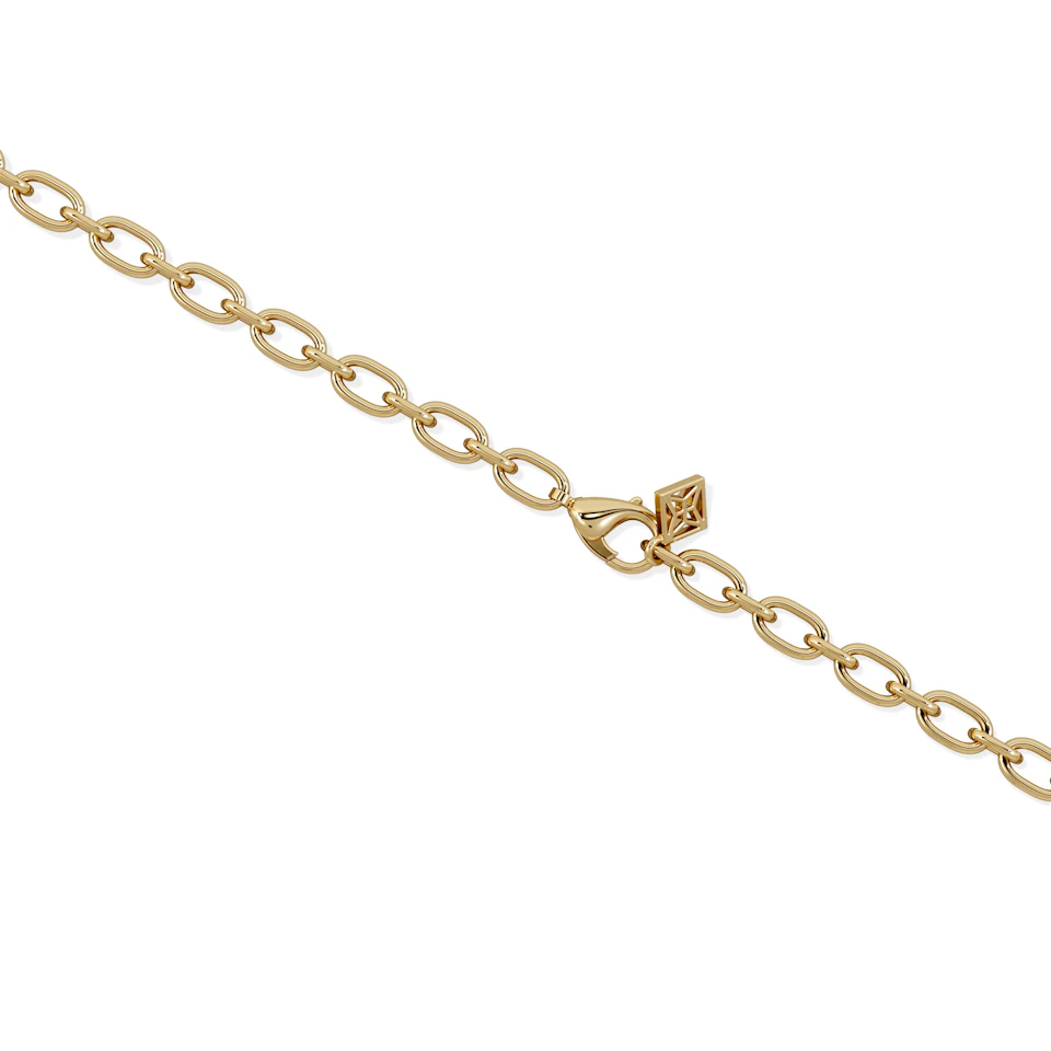 Bound Lab Diamond Link Bracelet 0.40ct Round Cut in 18K Gold Vermeil