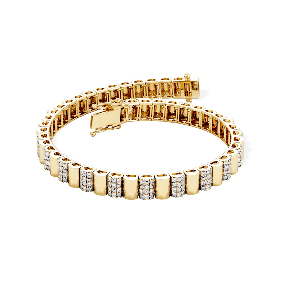 Contour 0.55ct Lab Diamond Bracelet in Gold Vermeil