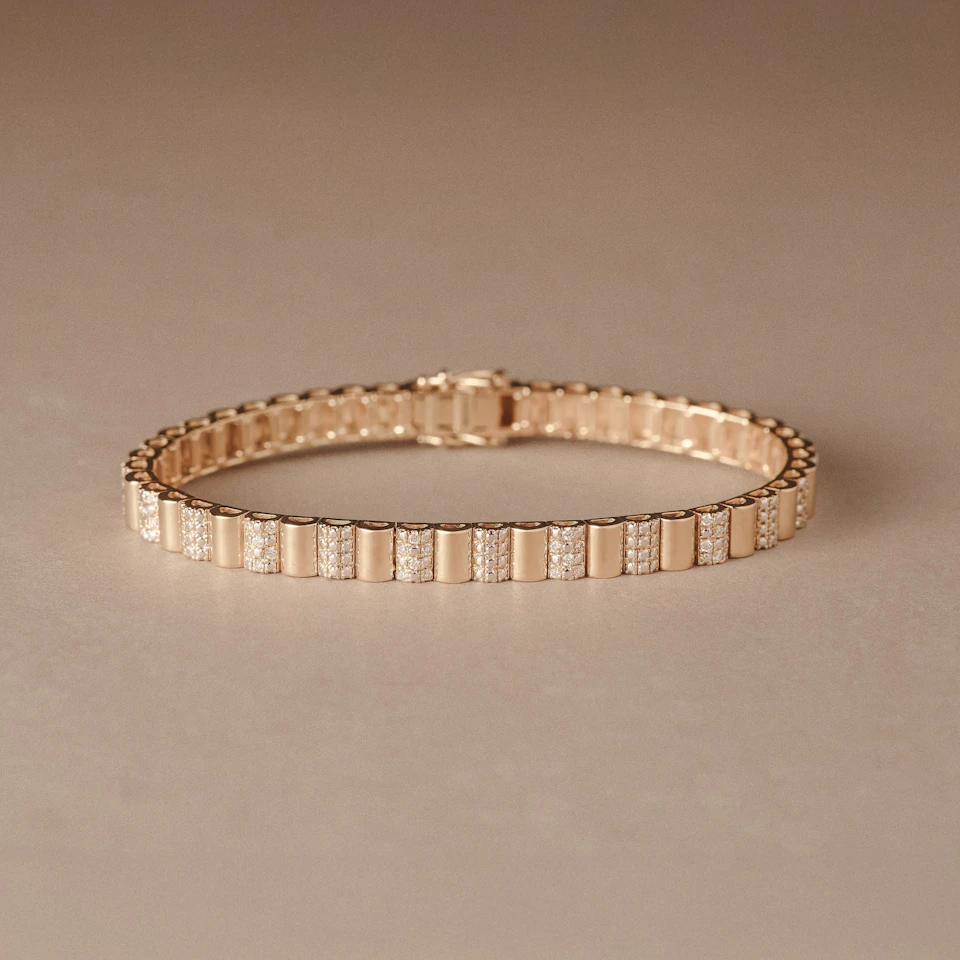 Contour 0.55ct Lab Diamond Bracelet in Gold Vermeil