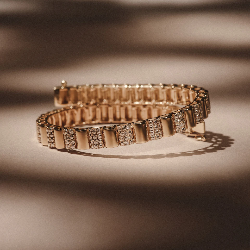 Contour 0.55ct Lab Diamond Bracelet in Gold Vermeil