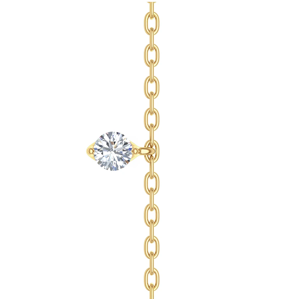 The Anklet - 0.50ct Round Cut Lab Diamond in 18K Gold Vermeil