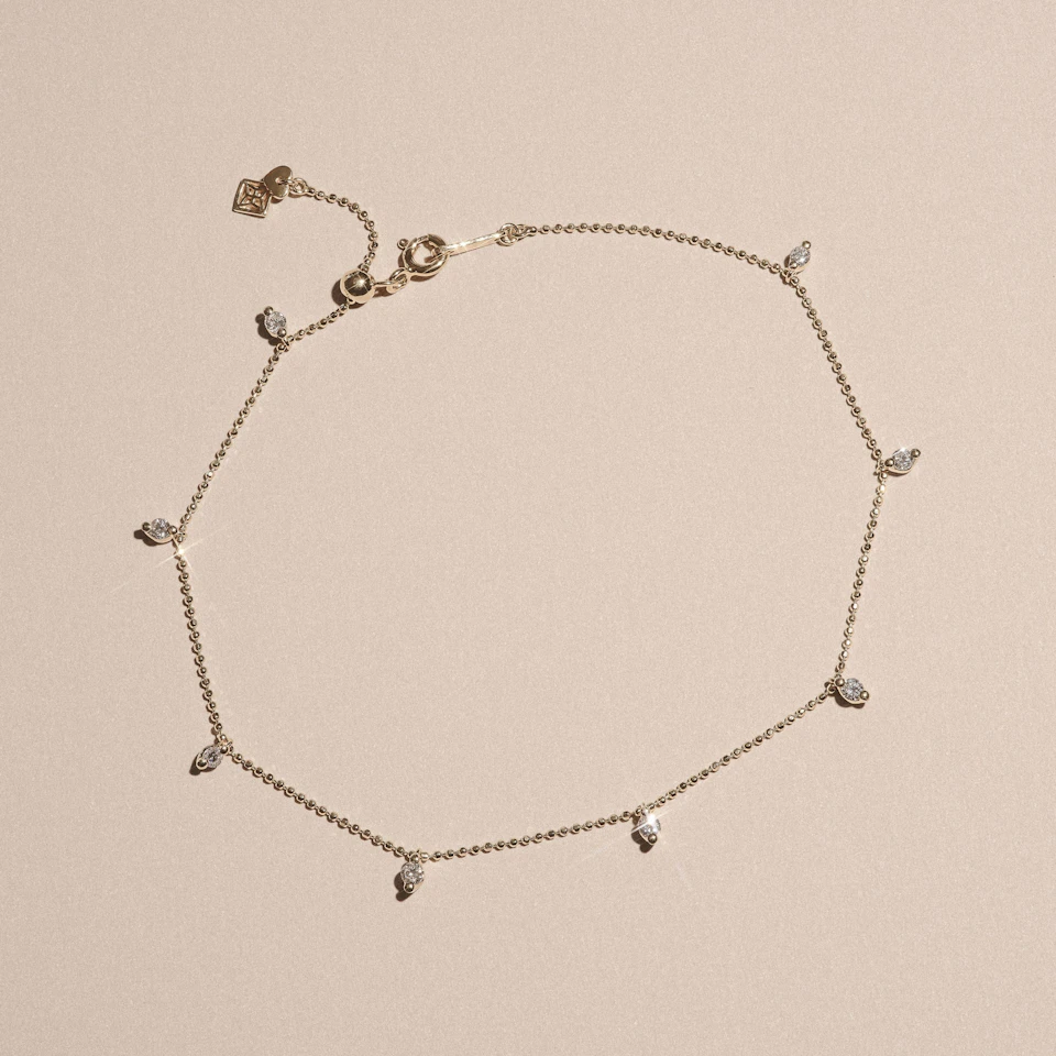 The Anklet - 0.50ct Round Cut Lab Diamond in 18K Gold Vermeil