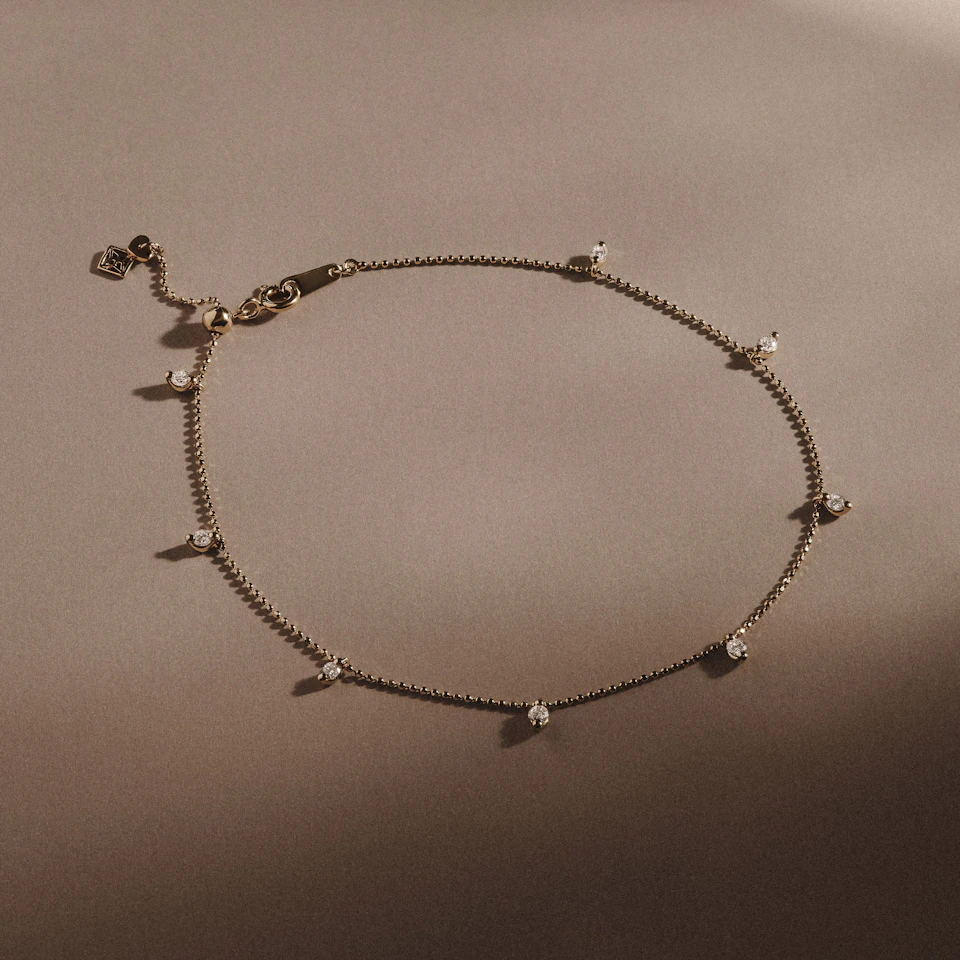 The Anklet - 0.50ct Round Cut Lab Diamond in 18K Gold Vermeil