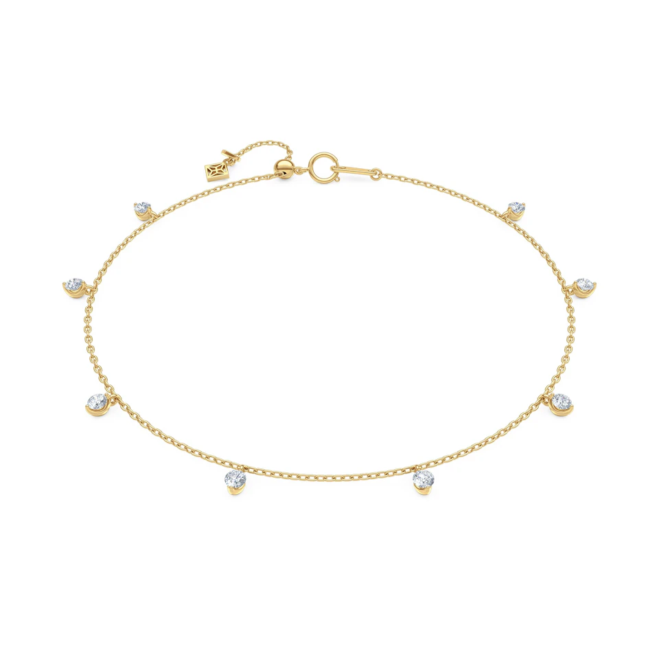 The Anklet - 0.50ct Round Cut Lab Diamond in 18K Gold Vermeil