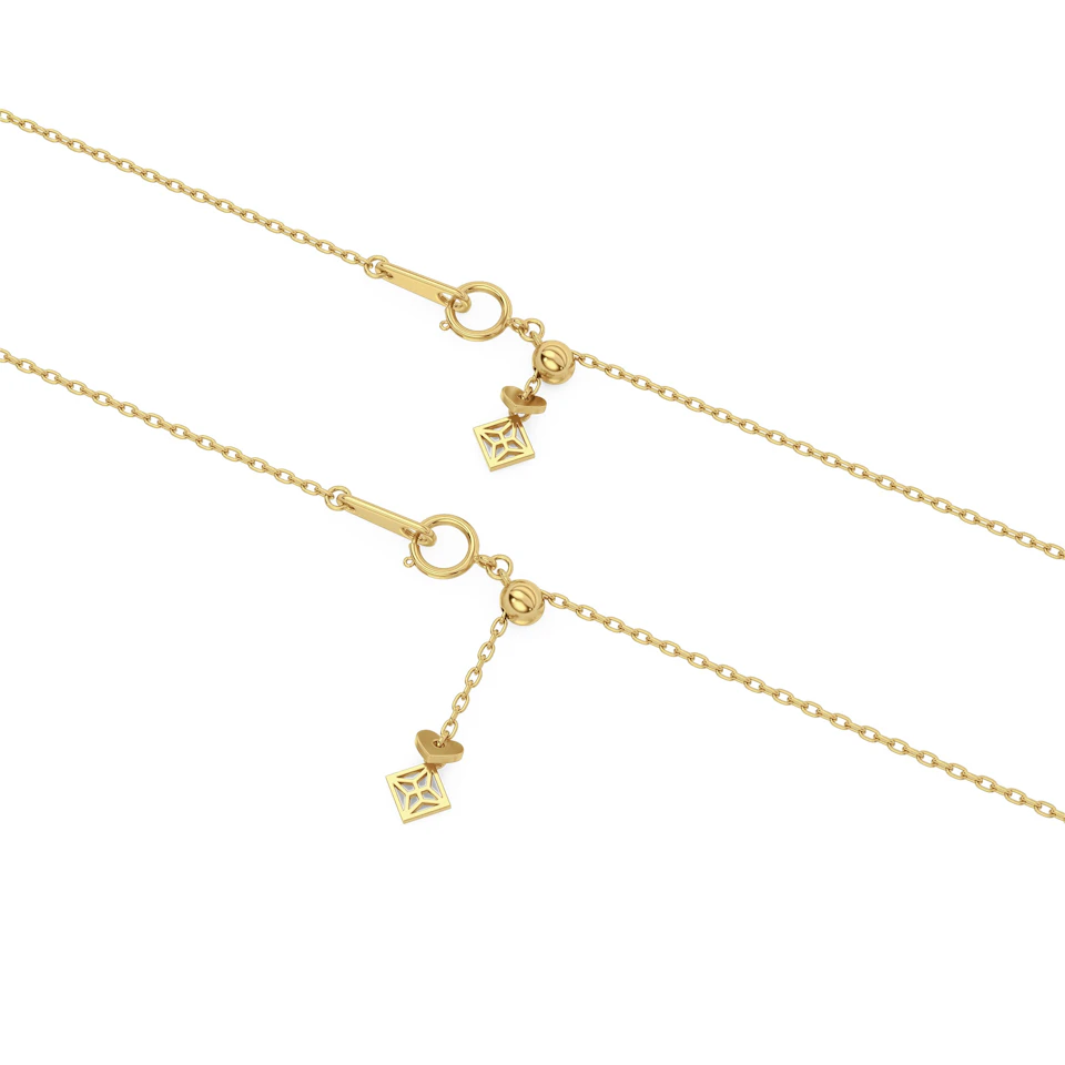The Anklet - 1.00ct Round Cut Lab Diamond in 18K Gold Vermeil