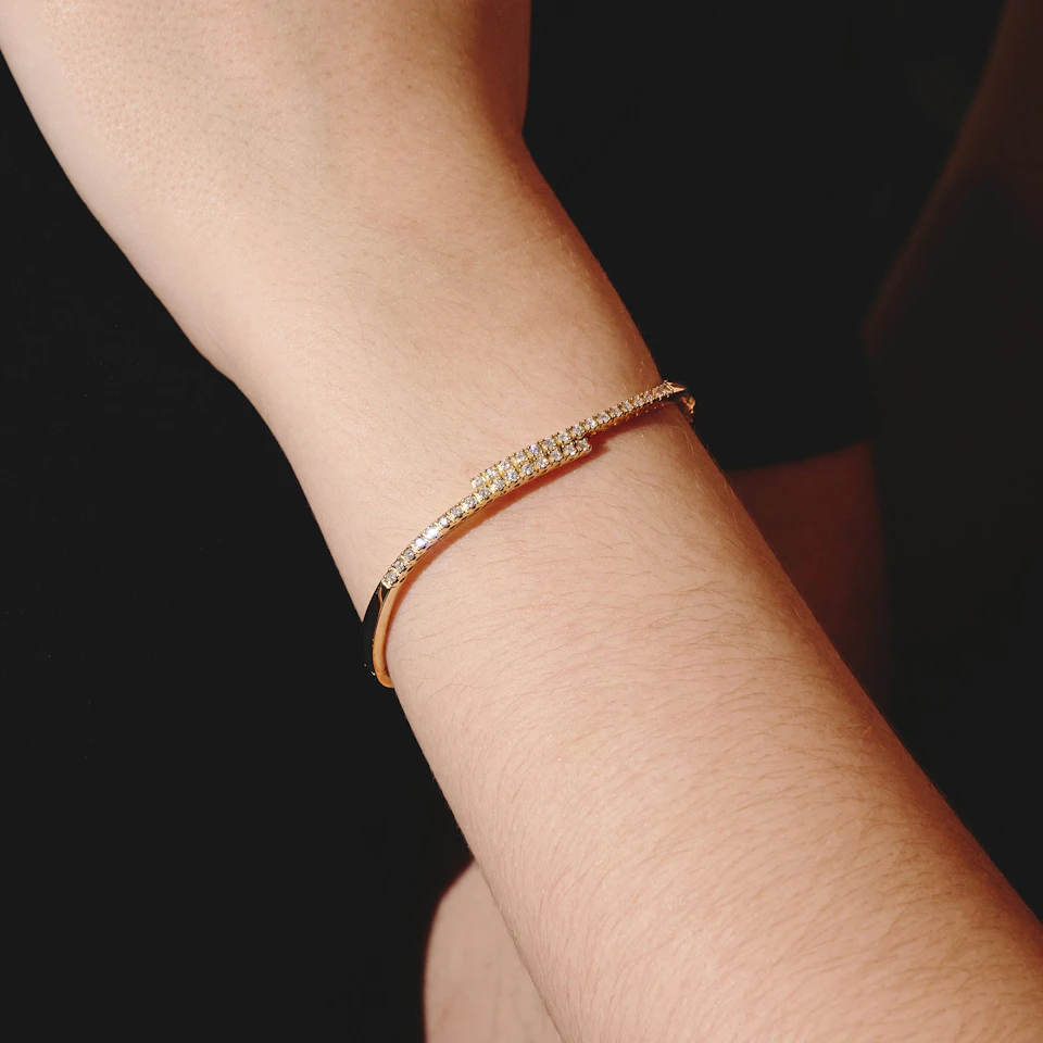 Lab Diamond Bangle 0.50ct in 18K Gold Vermeil