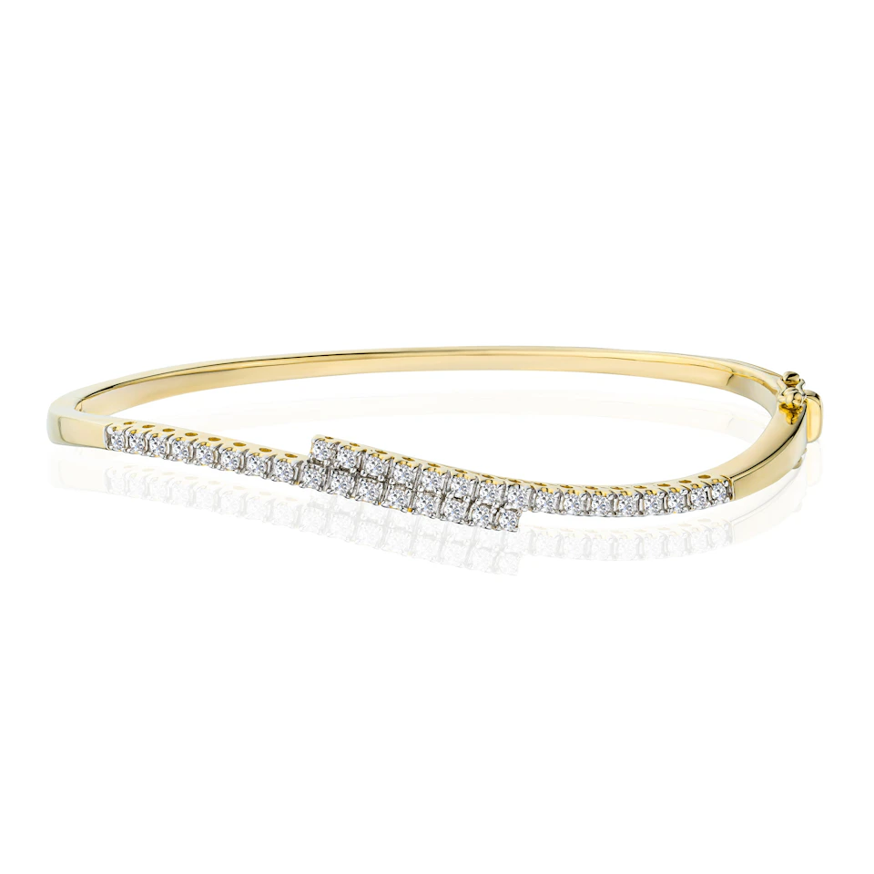 Lab Diamond Bangle 0.50ct in 18K Gold Vermeil