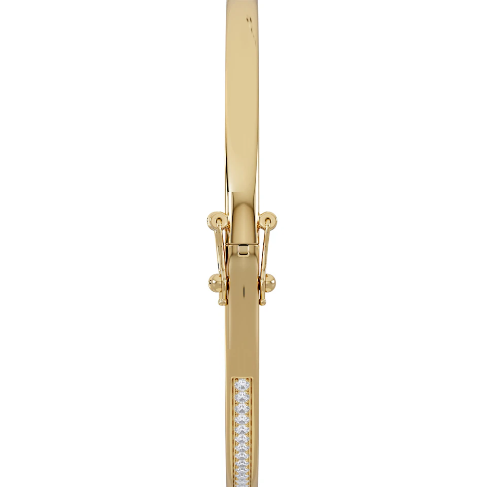Heritage 0.50ct Round Cut Lab Diamond Bangle in 18K Gold Vermeil