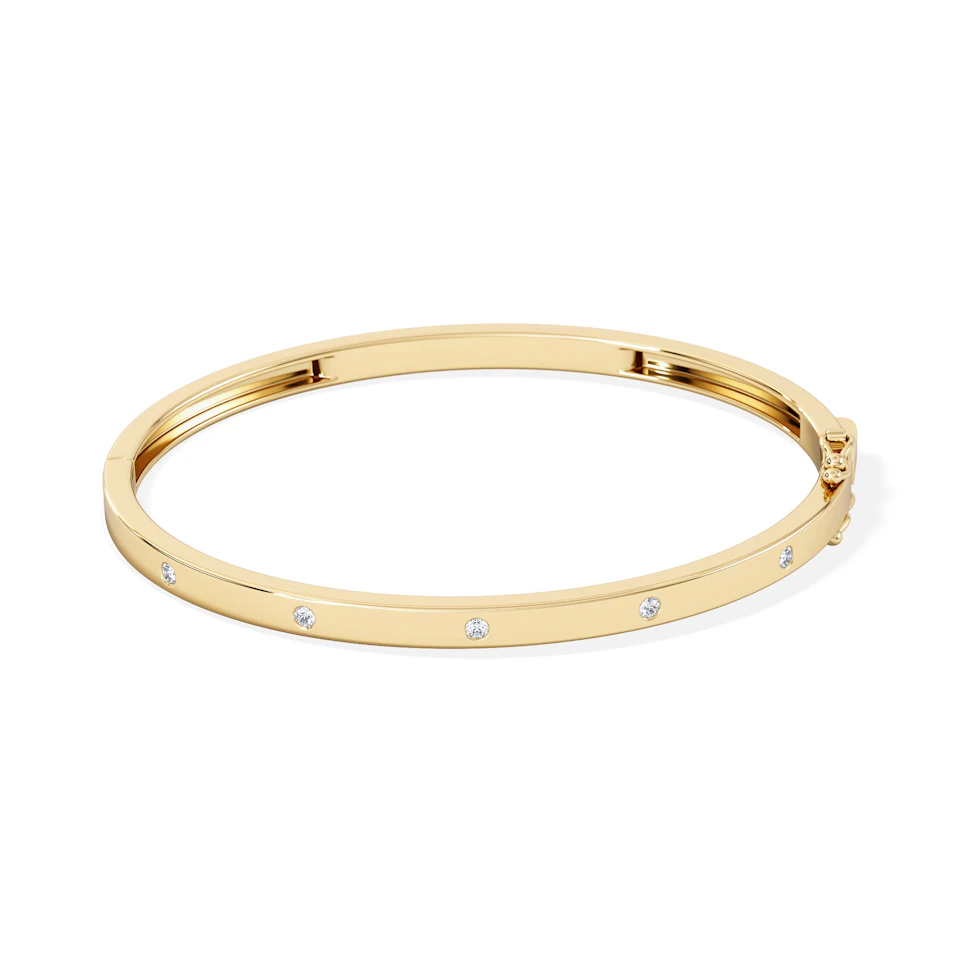 Élan 0.15ct Lab Diamond Bangle in18K Gold Vermeil