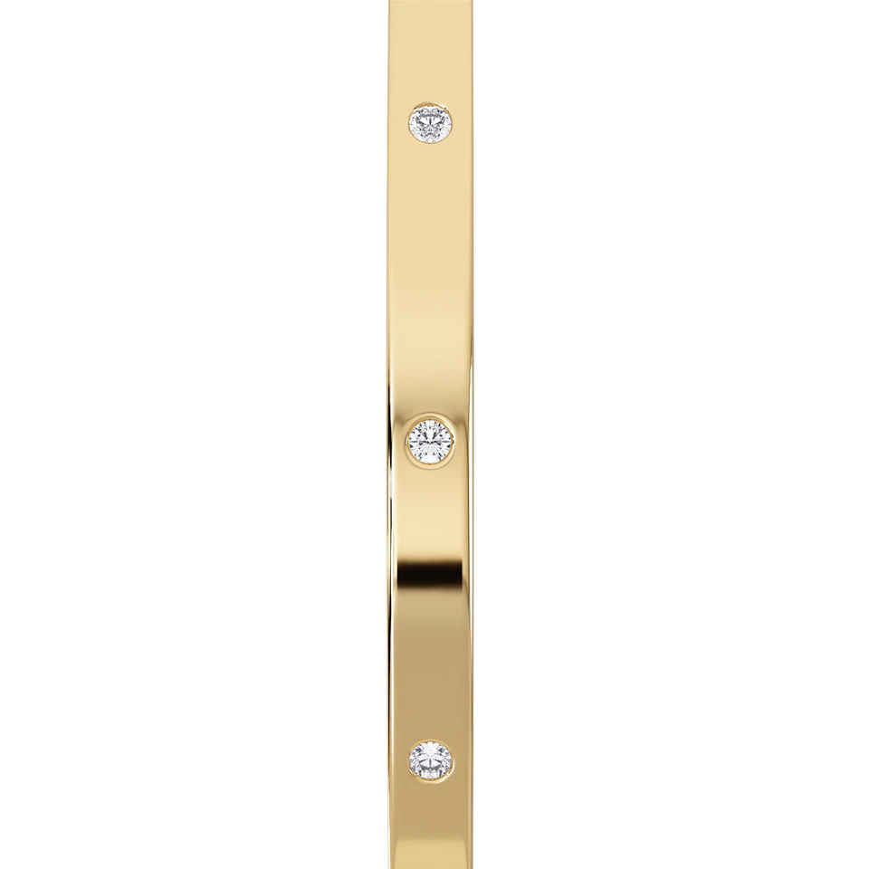 Élan 0.15ct Lab Diamond Bangle in18K Gold Vermeil