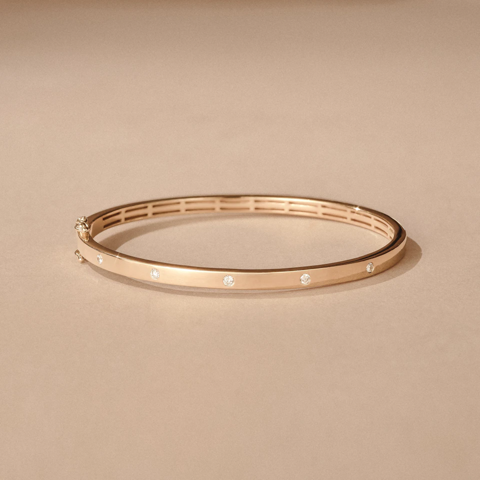 Élan 0.15ct Lab Diamond Bangle in18K Gold Vermeil