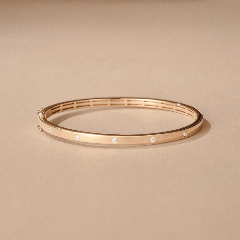 Élan 0.15ct Lab Diamond Bangle in18K Gold Vermeil