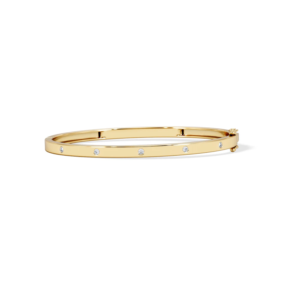 Élan 0.15ct Lab Diamond Bangle in18K Gold Vermeil