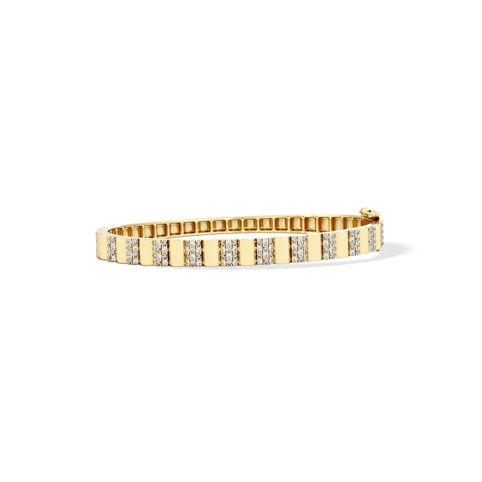 Contour 0.50ct Lab Diamond Bangle in Gold Vermeil