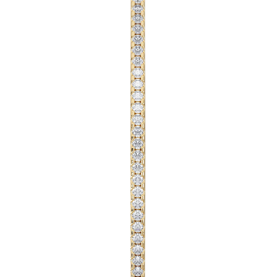 0.50ct Lab Diamond Half Pavé Bangle Bracelet in 18K Gold Vermeil