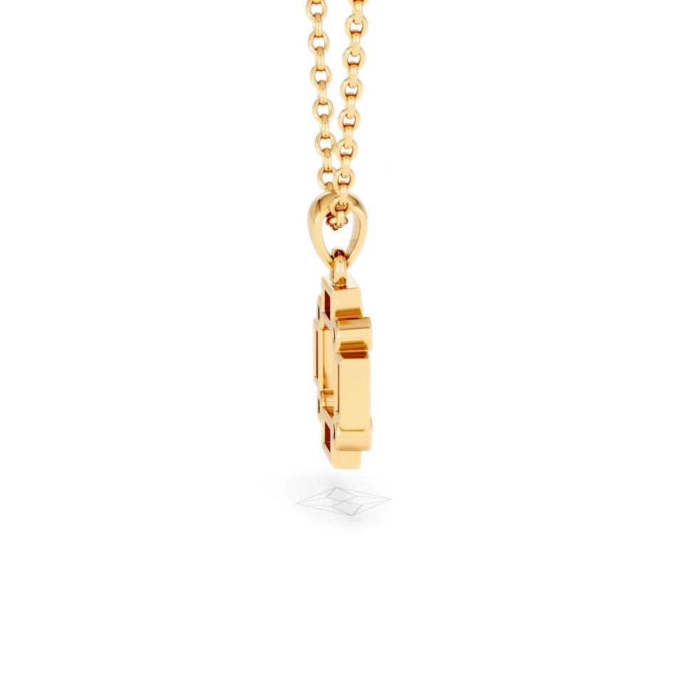Forme 0.48ct Baguette Cut Lab Emerald Pendant Necklace in 18K Gold Vermeil