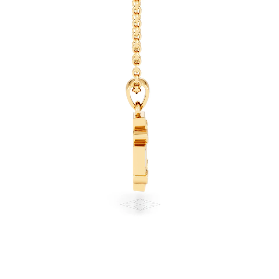 Forme 0.48ct Baguette Cut Lab Ruby Pendant Necklace in 18K Gold Vermeil