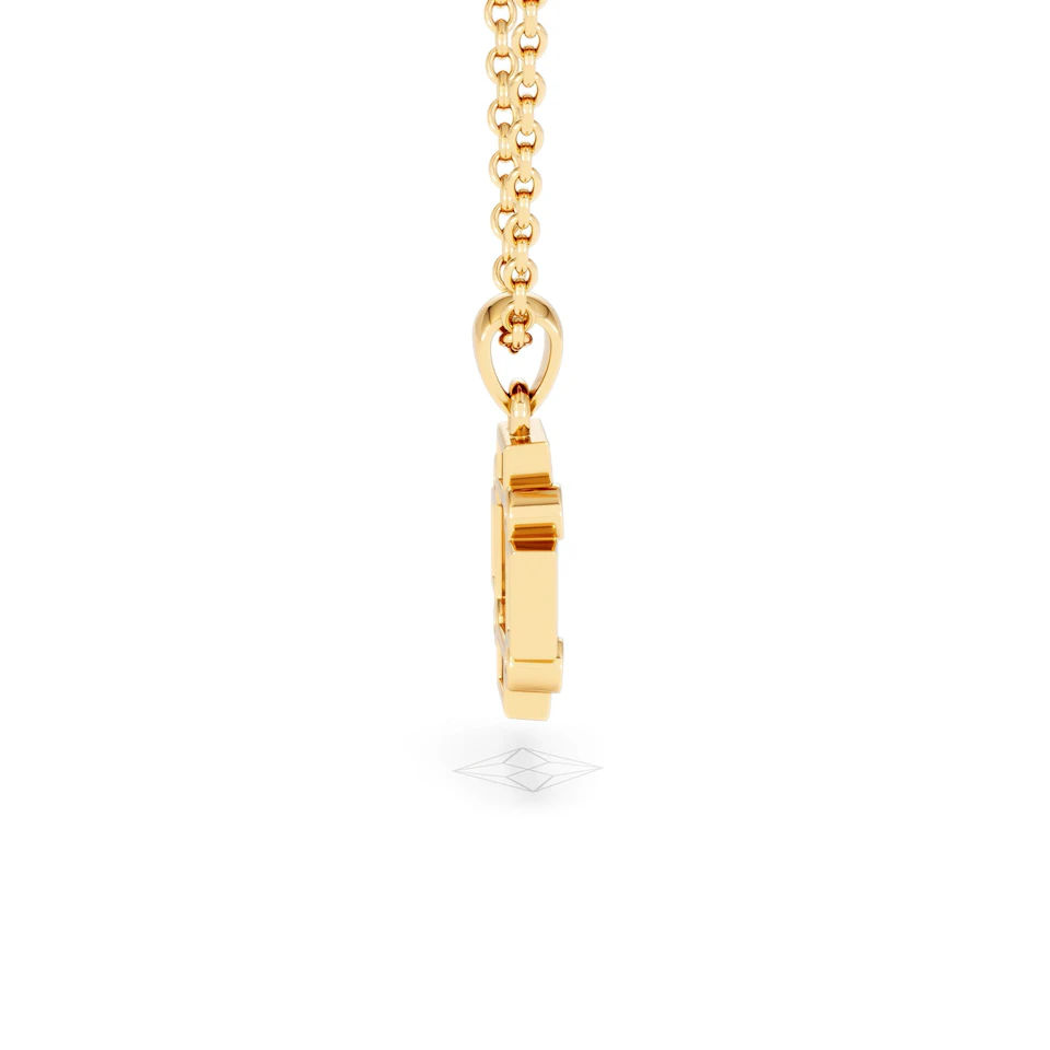Forme 0.48ct Baguette Cut Lab Ruby Pendant Necklace in 18K Gold Vermeil