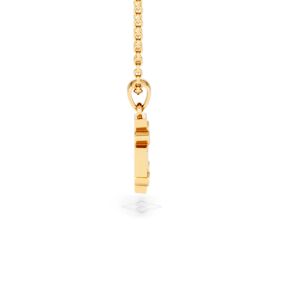 Forme 0.40ct Baguette Cut Lab Sapphire Pendant Necklace in 18K Gold Vermeil