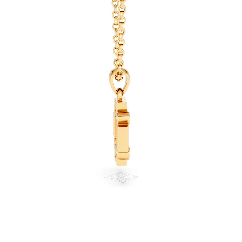 Forme 0.40ct Baguette Cut Lab Sapphire Pendant Necklace in 18K Gold Vermeil