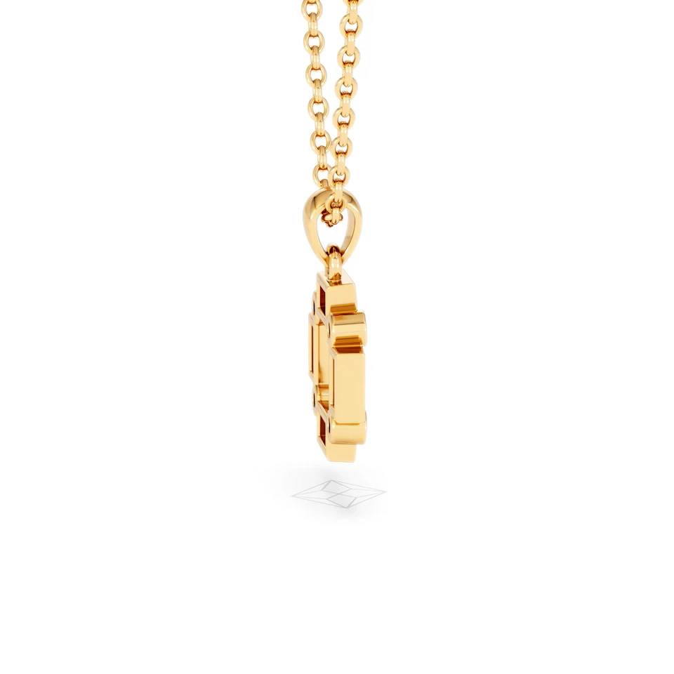 Forme 0.40ct Baguette Cut Lab Sapphire Pendant Necklace in 18K Gold Vermeil